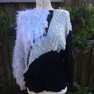 Vintage Black/White/Cream Sweater
